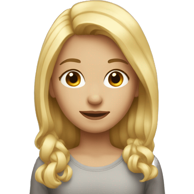 A girl with blond hair  emoji