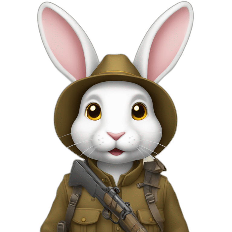 lapin qui tue un chasseur emoji