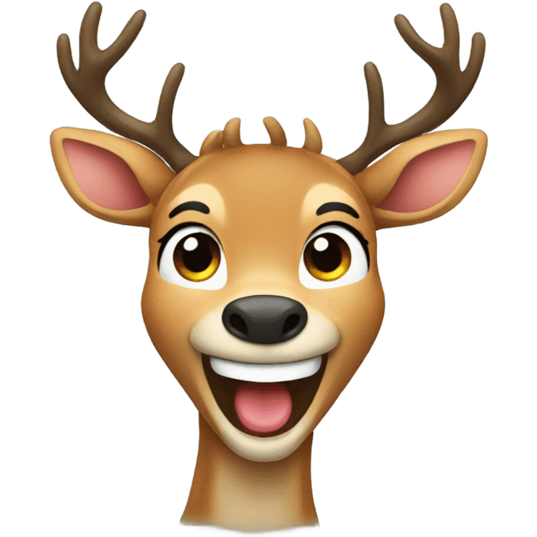 Deer laughing at you emoji