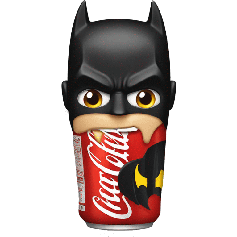 Batman with a Coke emoji