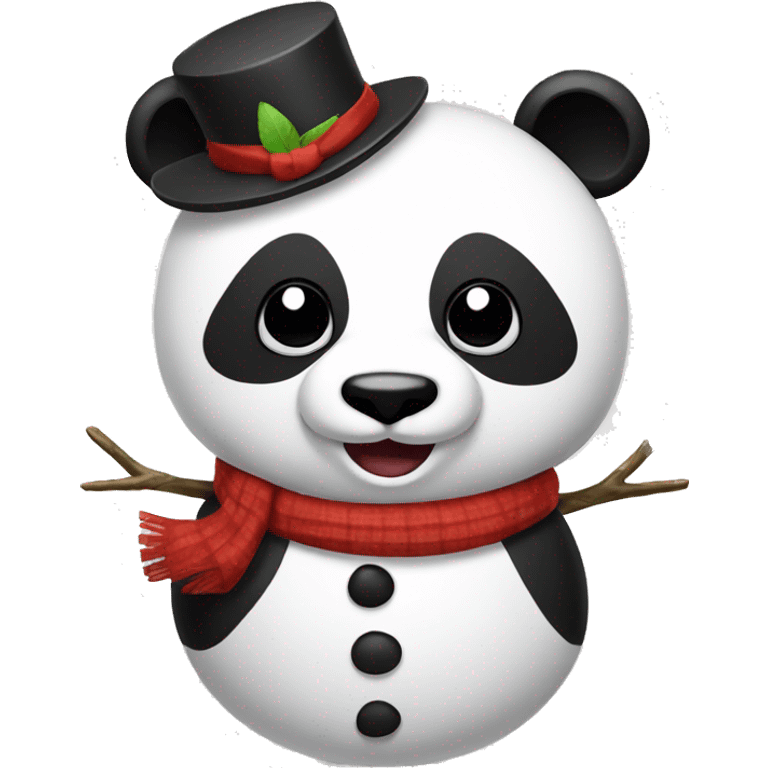 Panda snowman emoji