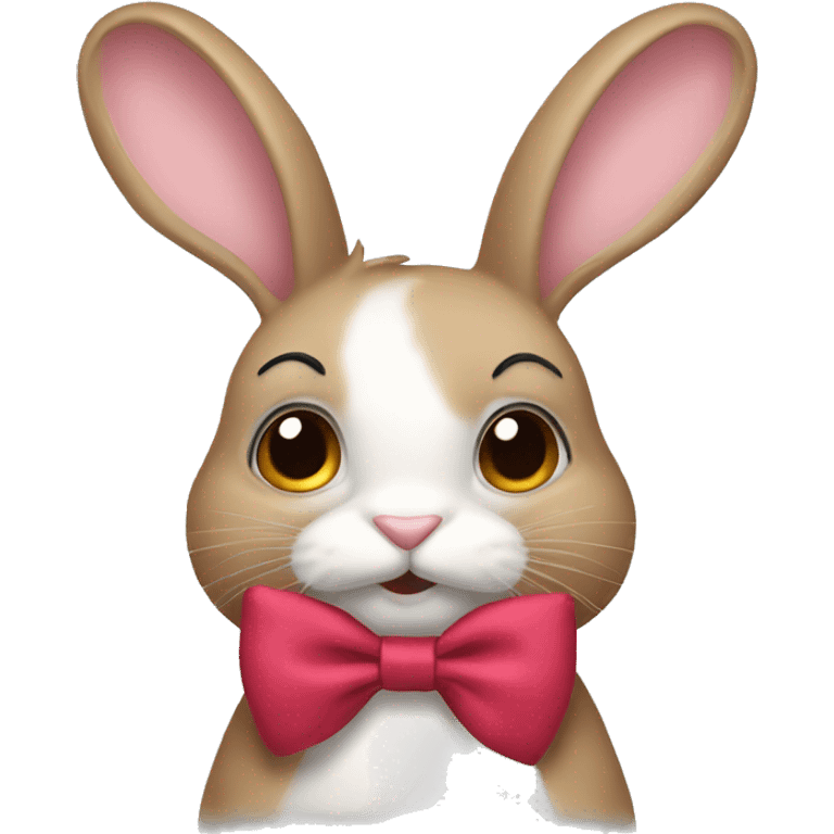 Rabbit with a bow emoji