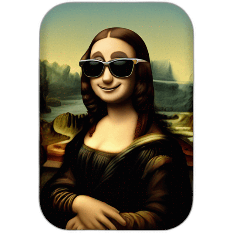 mona lisa with sunglasses emoji