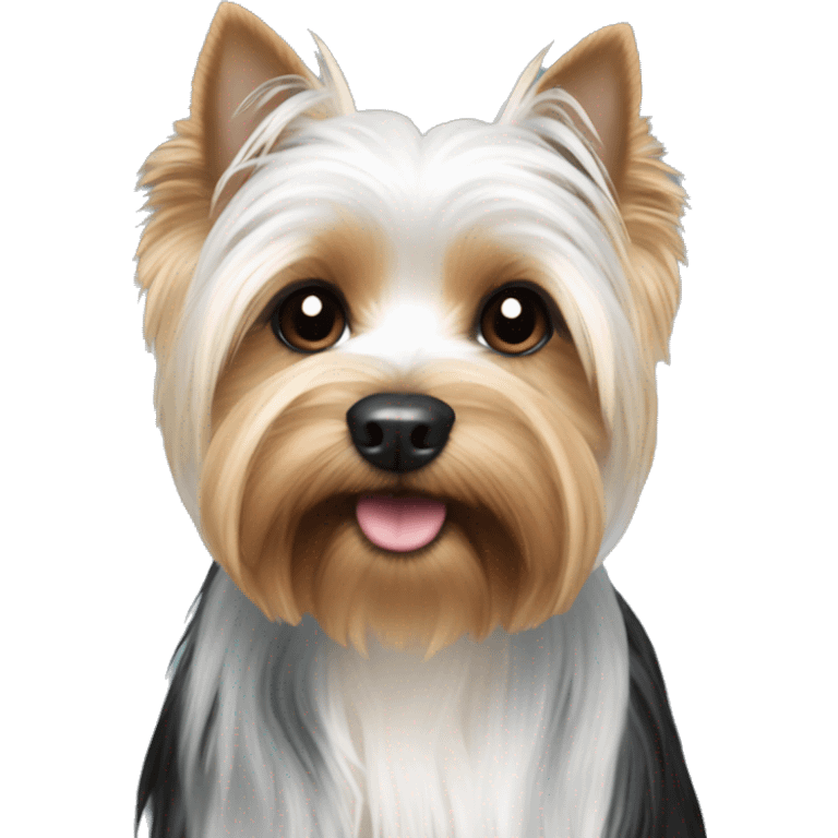 White and black yorkie emoji