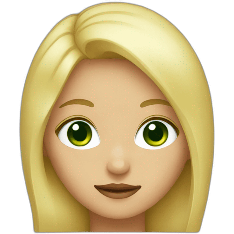 Blonde with green eyes emoji