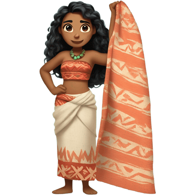 Moana with a long sarong  emoji