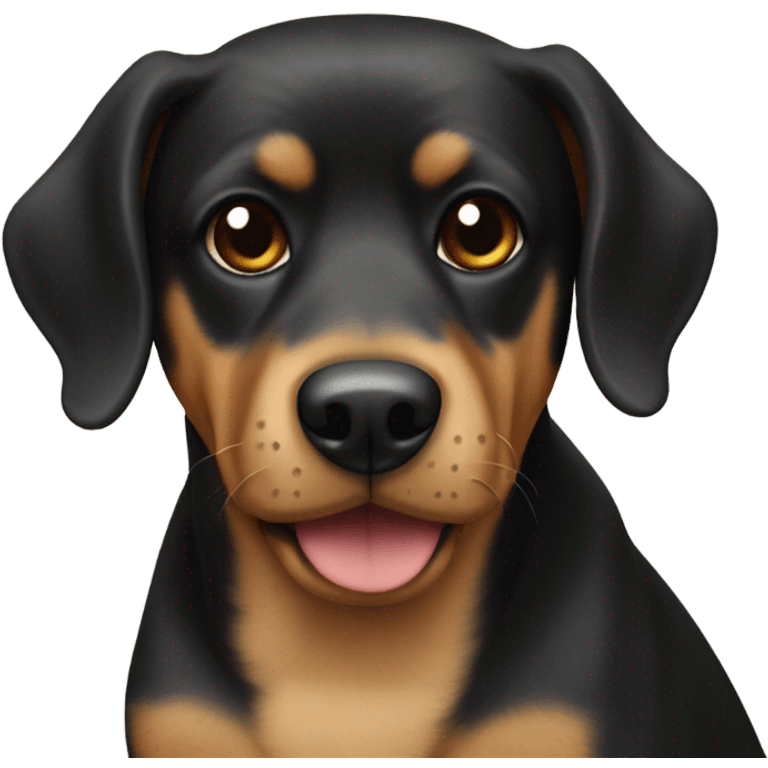 Black and tan dog emoji