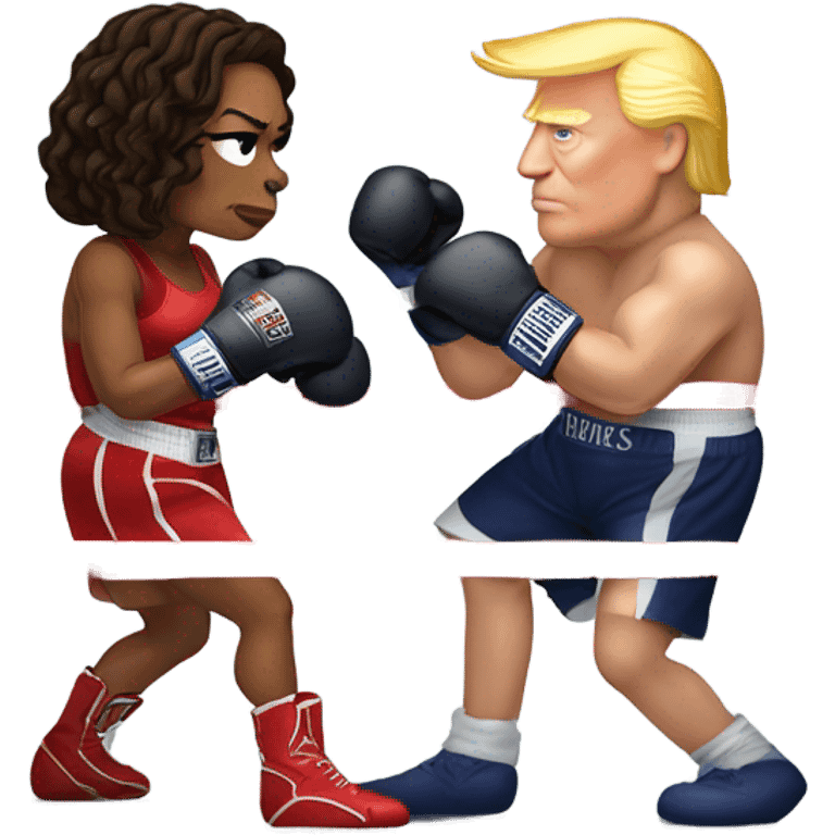 kamala harris and donald trump boxing emoji