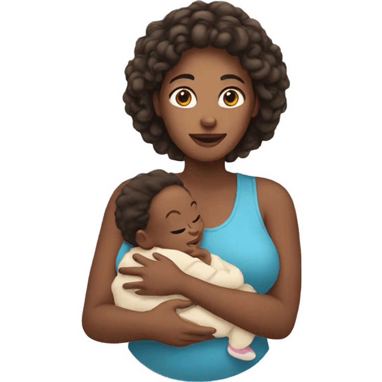 Woman with a baby  emoji