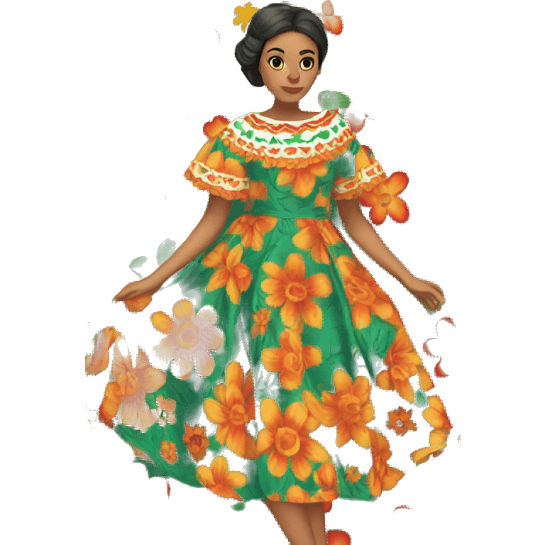 Mexican Floral Dress emoji