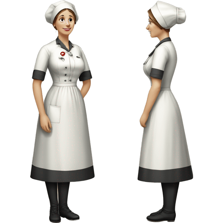 Full-length nurse 1870 emoji