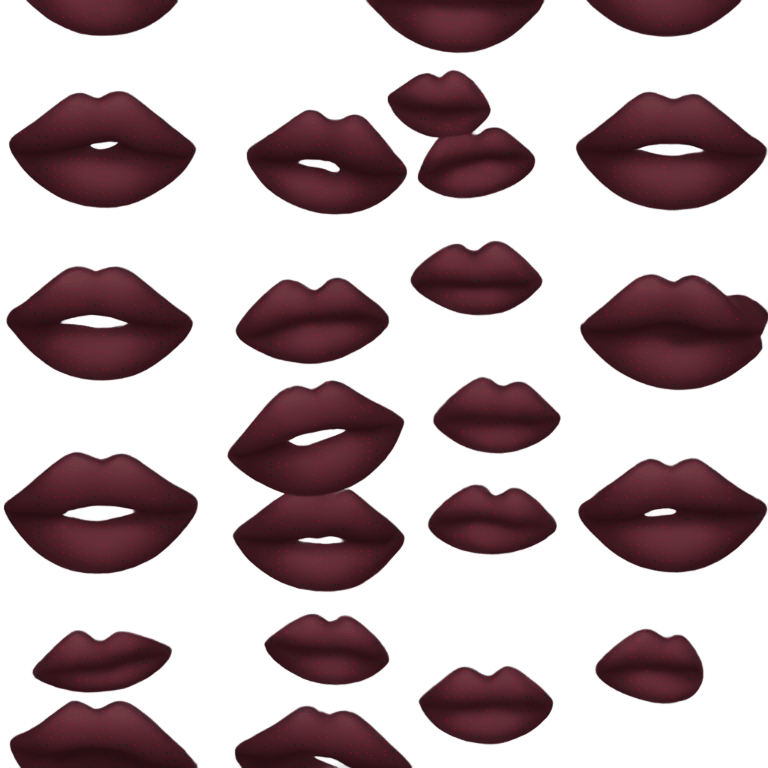 dark burgundy kiss emoji