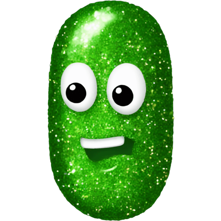 Glitter pickle emoji