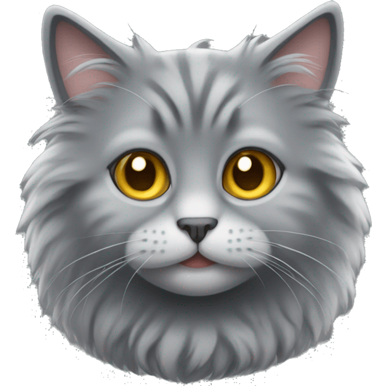 Gray fluffy cat emoji