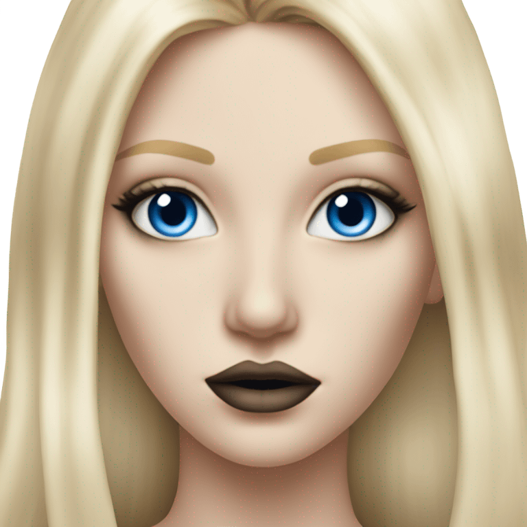 hyper realistic goth blonde blue eyes victoria secret model emoji