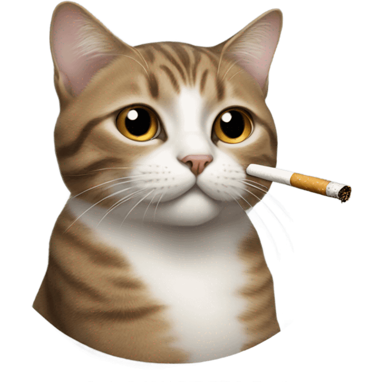 Cat with a cigarette emoji