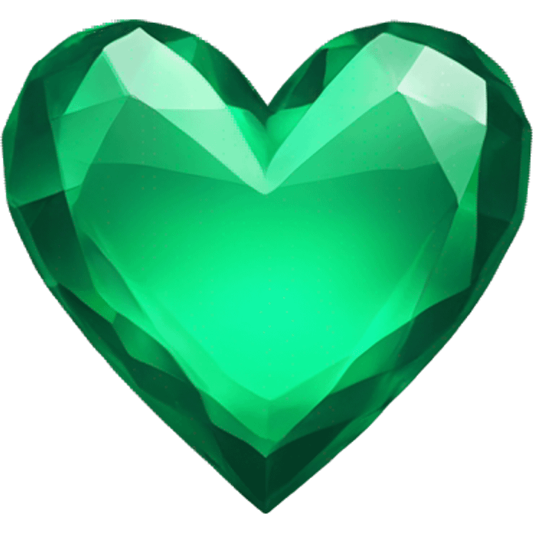 Emerald green plain heart emoji  emoji