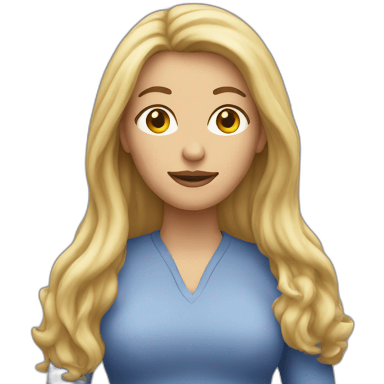 middle age woman with long blonde hair emoji