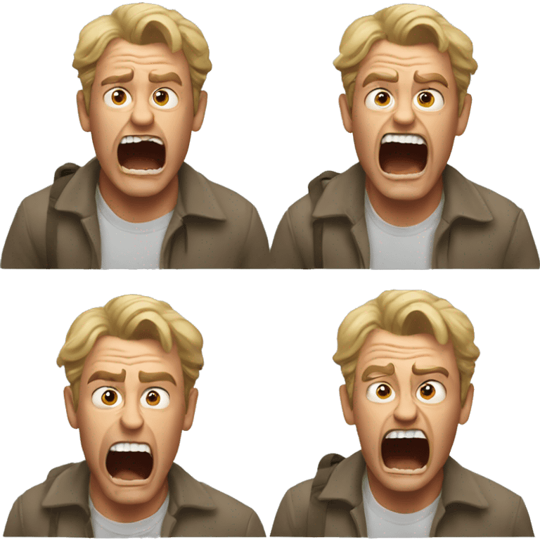 mad shouting Australian dad emoji