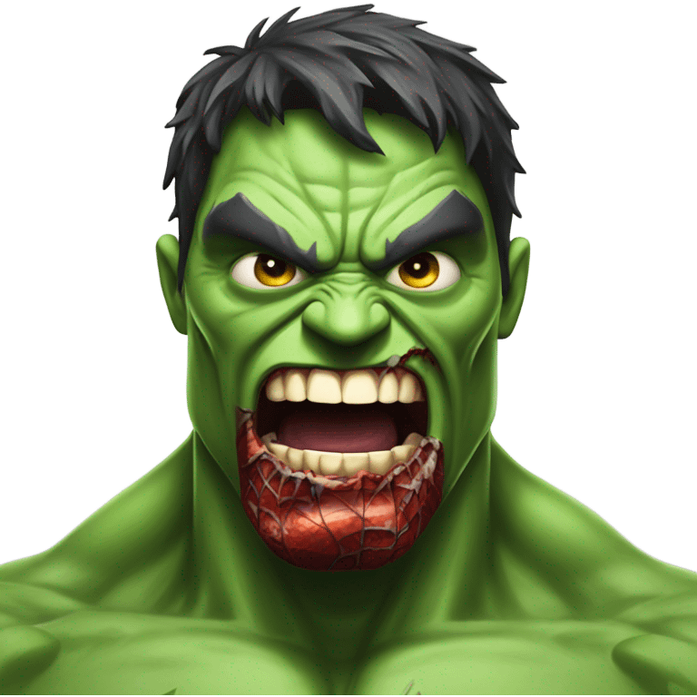 Zombie Spiderman fightto hulk  emoji