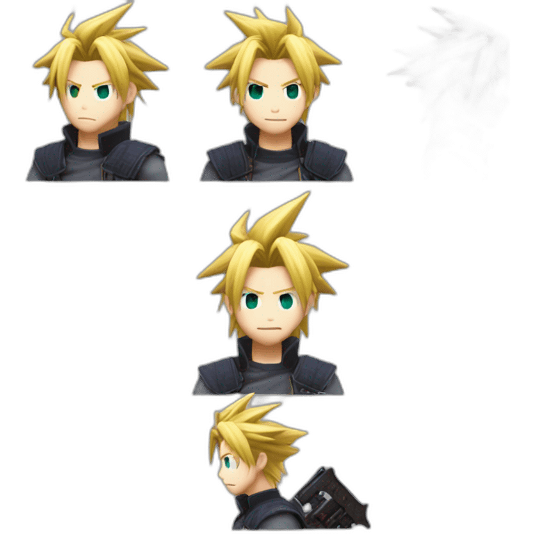 Final fantasy 7 remake cloud strife emoji