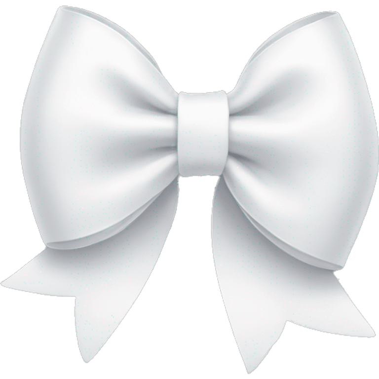 white bow with thin ribbon emoji