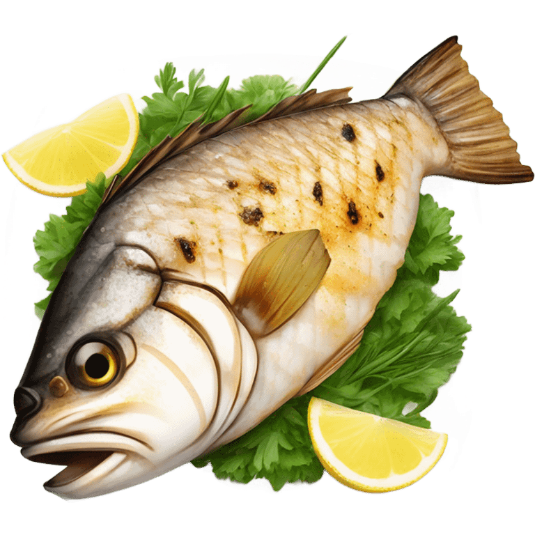 Grilled fish emoji