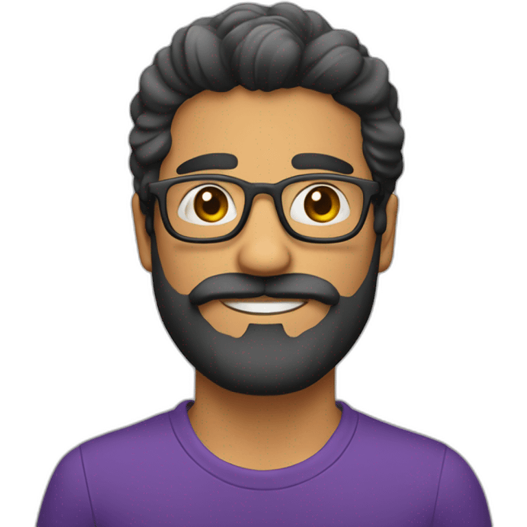 Latinoamericano,gafas y barba emoji