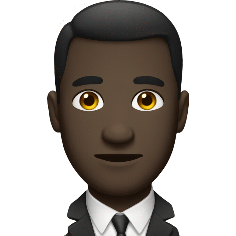 black eyes man in suit emoji