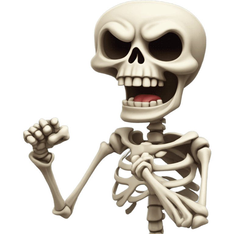 Skeleton angry emoji