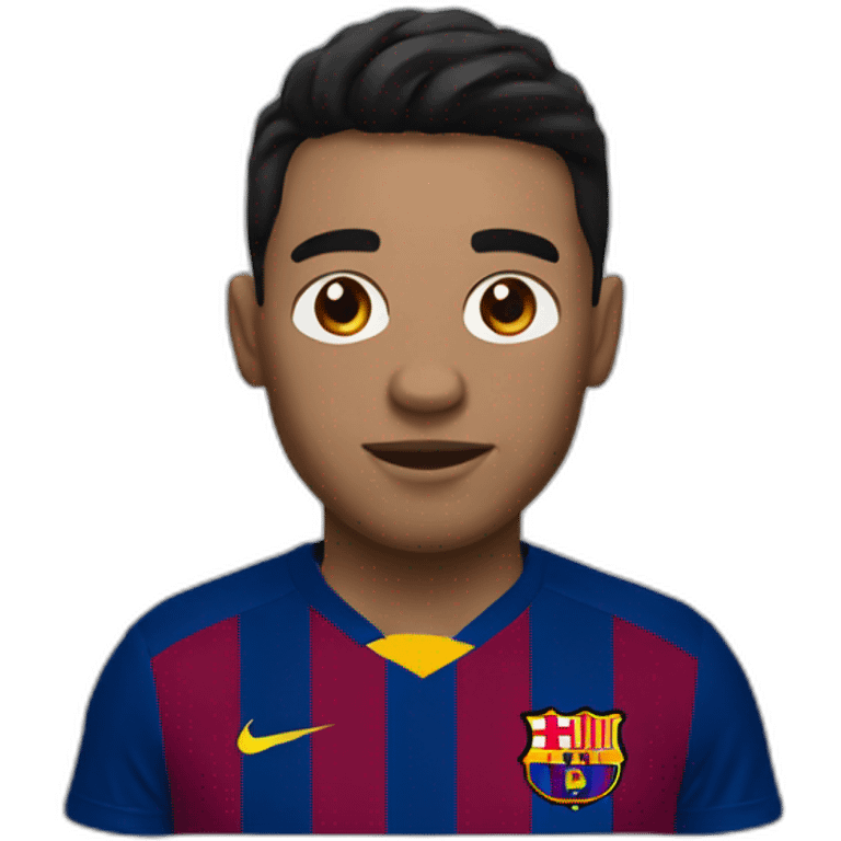 Real Down symdrome barcelona fc player emoji