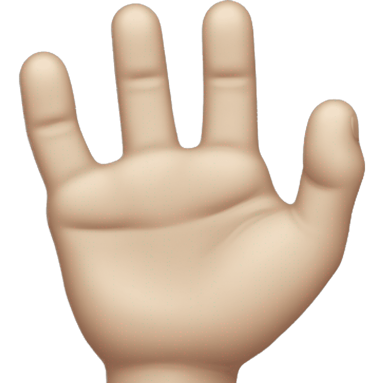 An emoji of a disembodied hand similar to the one from the Wednesday series, with detailed fingers and a slightly eerie, lifelike appearance, positioned in a neutral pose emoji