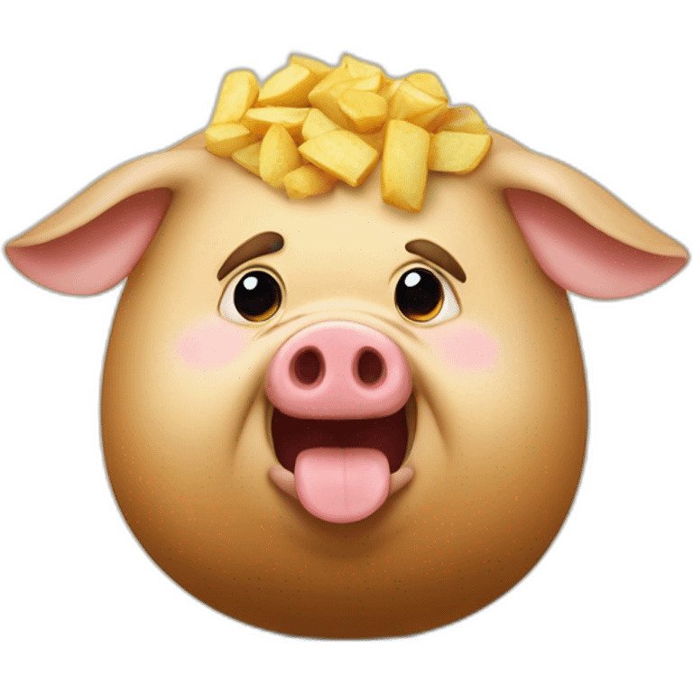 Angry Lukashenko potato pig emoji