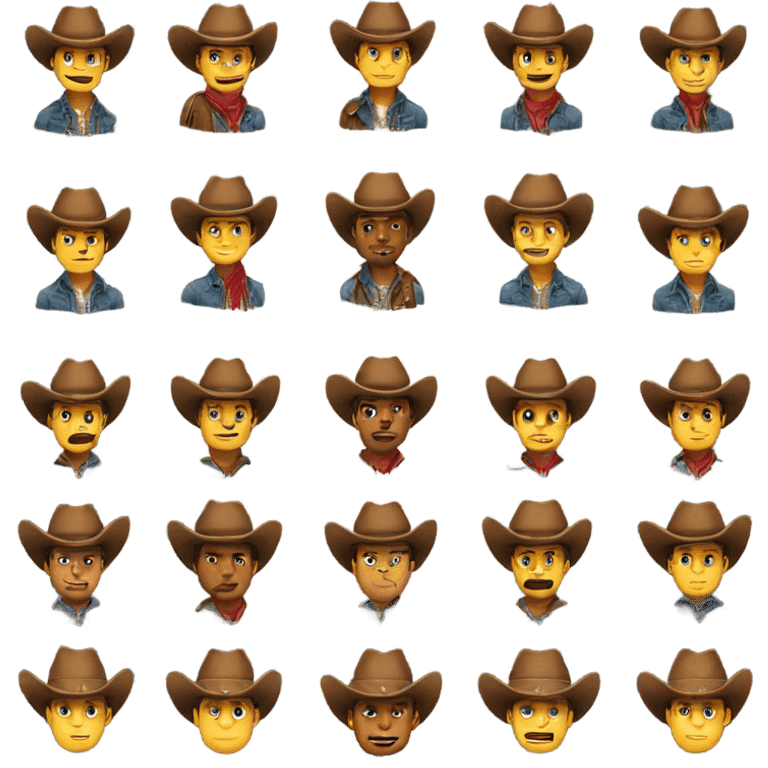 cowboy emojis with western hat emoji