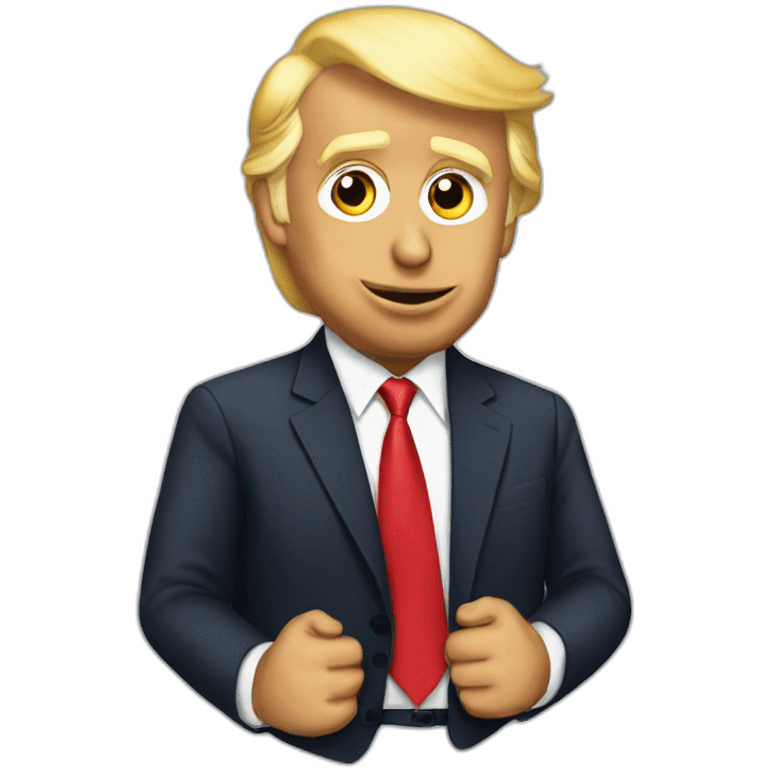 donald trump how kissing emanuel macron emoji