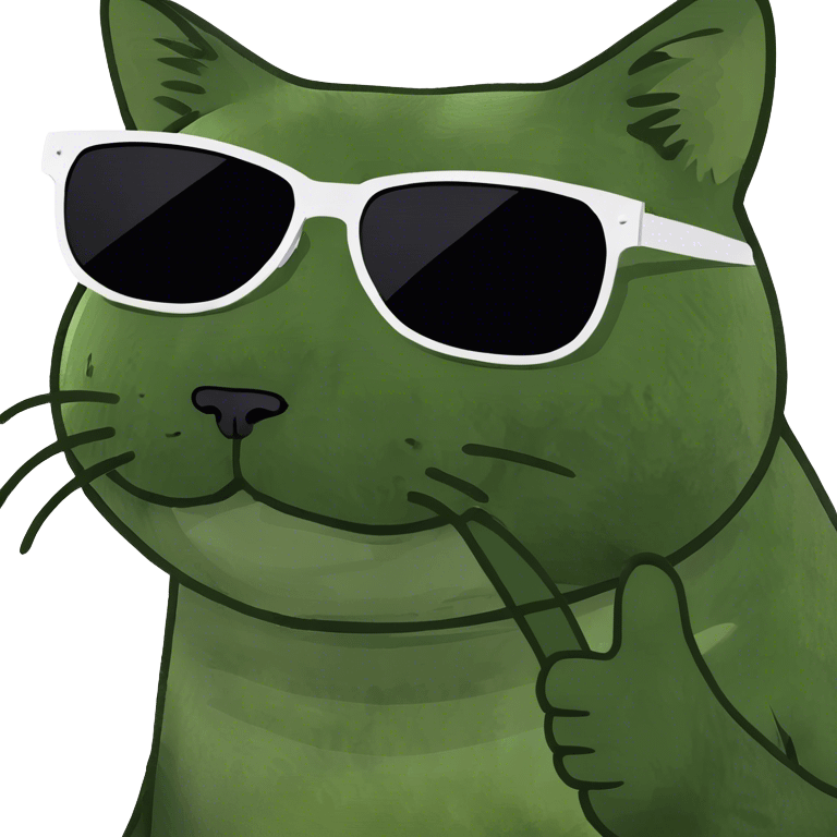 Cat with sunglasses emoji