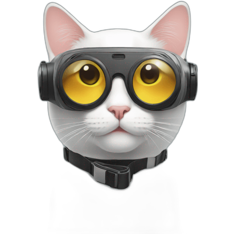 Cat with vr glasses emoji