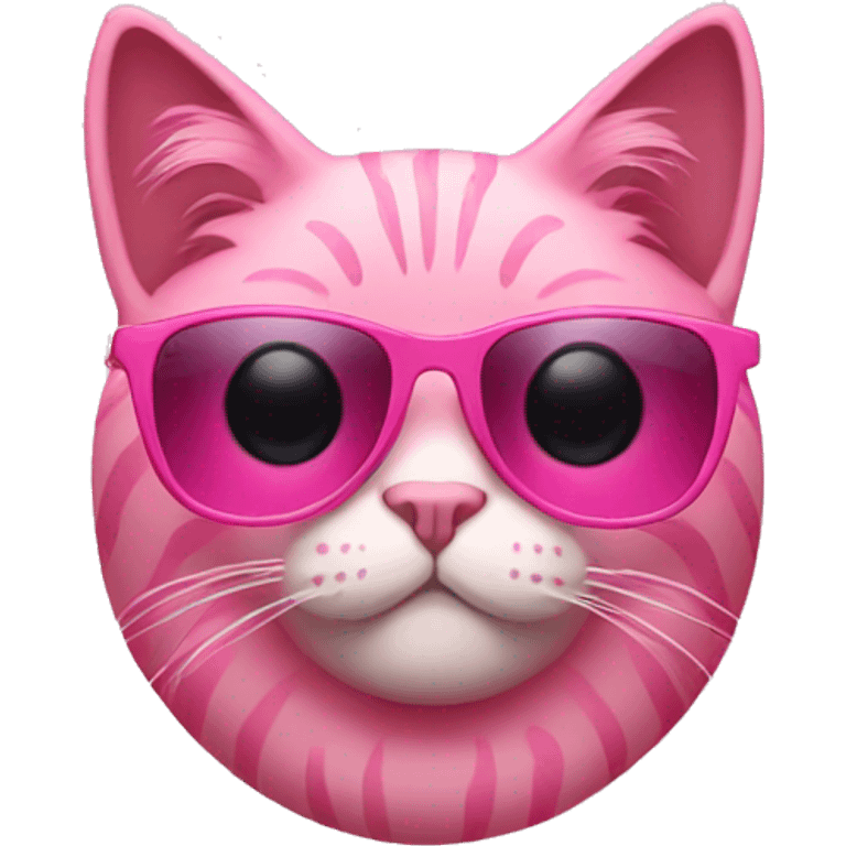 Pink Cat with sunglasses emoji