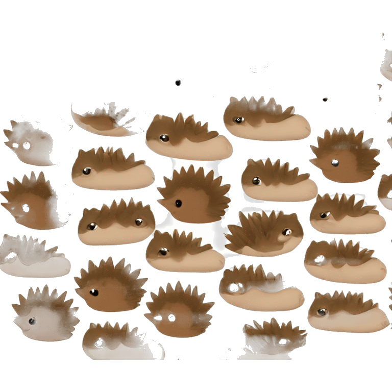 Hedgehog brown leafs emoji