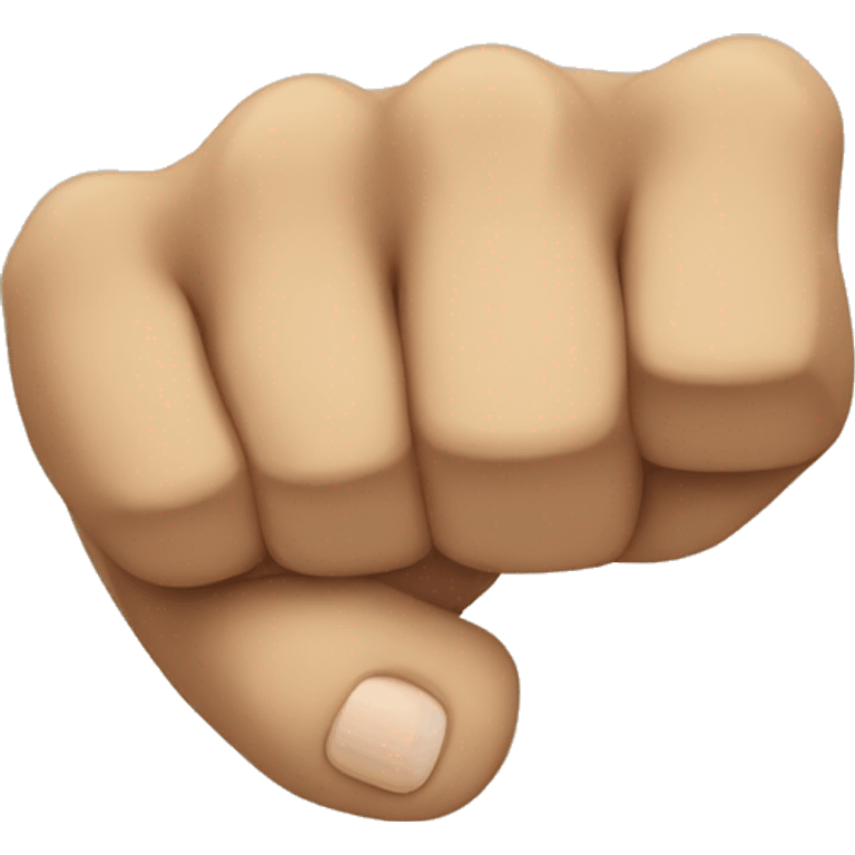 Fist but with forefinger up and curled emoji