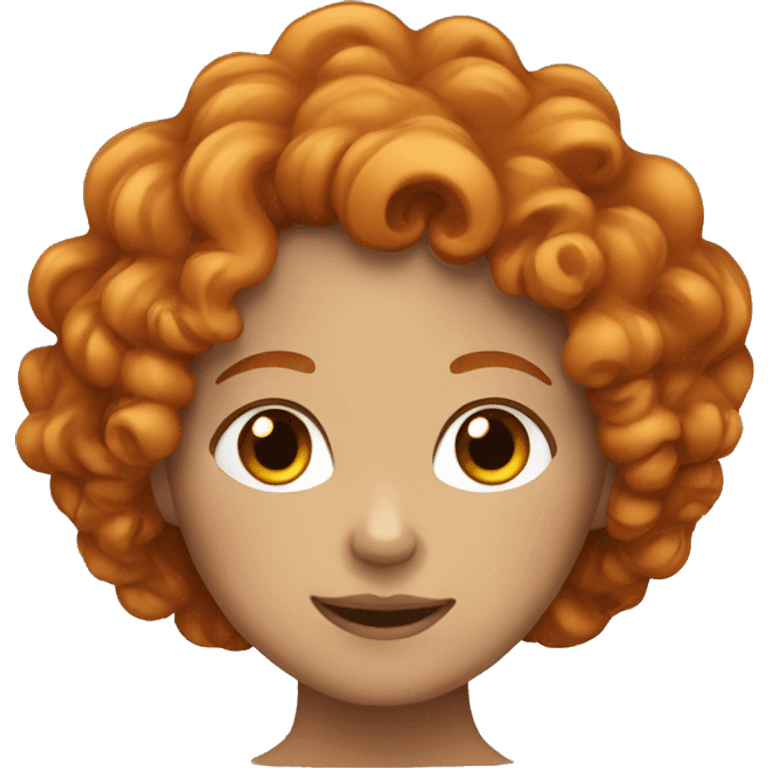 ginger girl with curly hair emoji