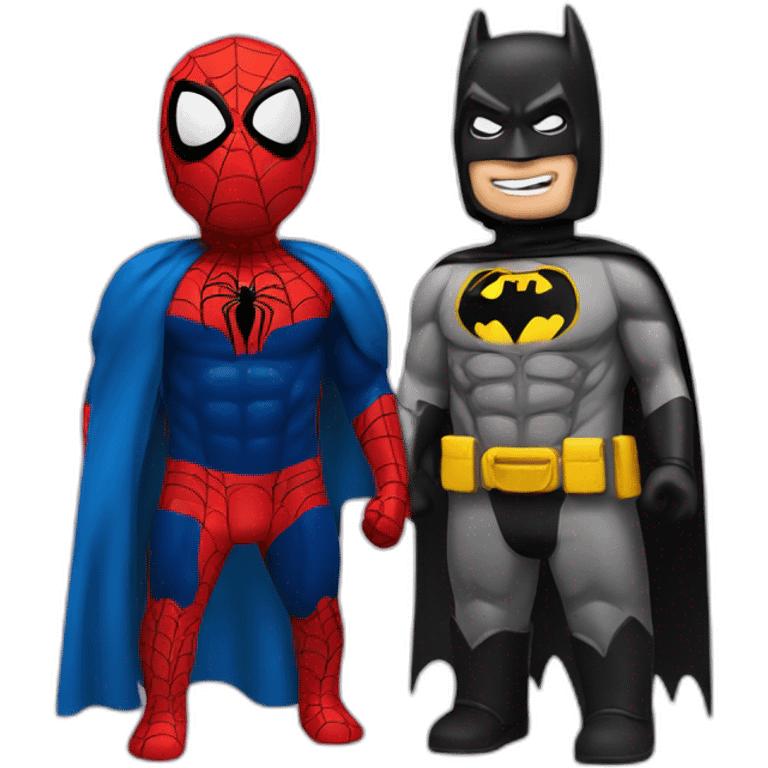 spiderman and batman emoji