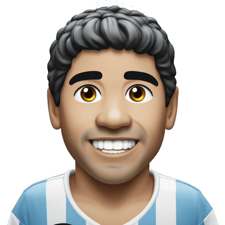 maradona argentina young smile emoji