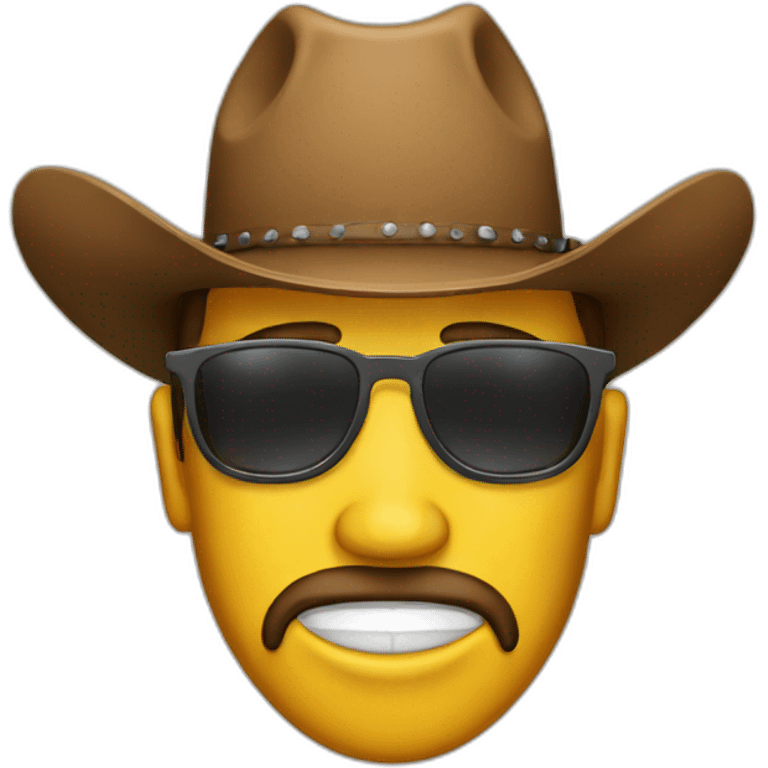 crying cowboy with sunglasses emoji