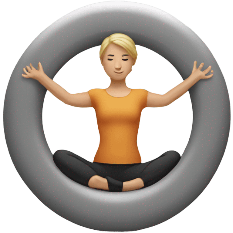 Yoga wheel prip emoji