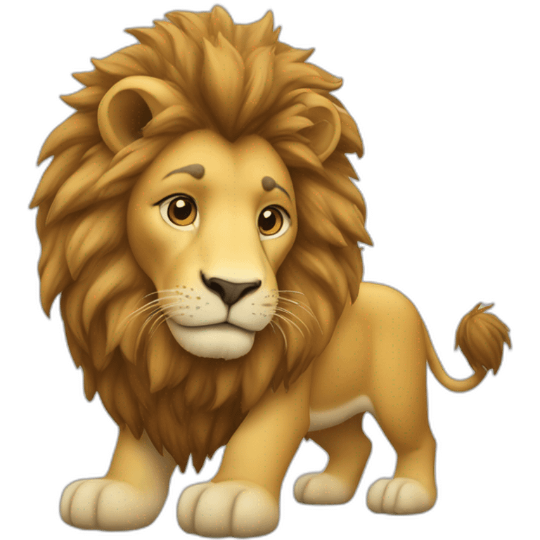 un lion avec u chameau emoji