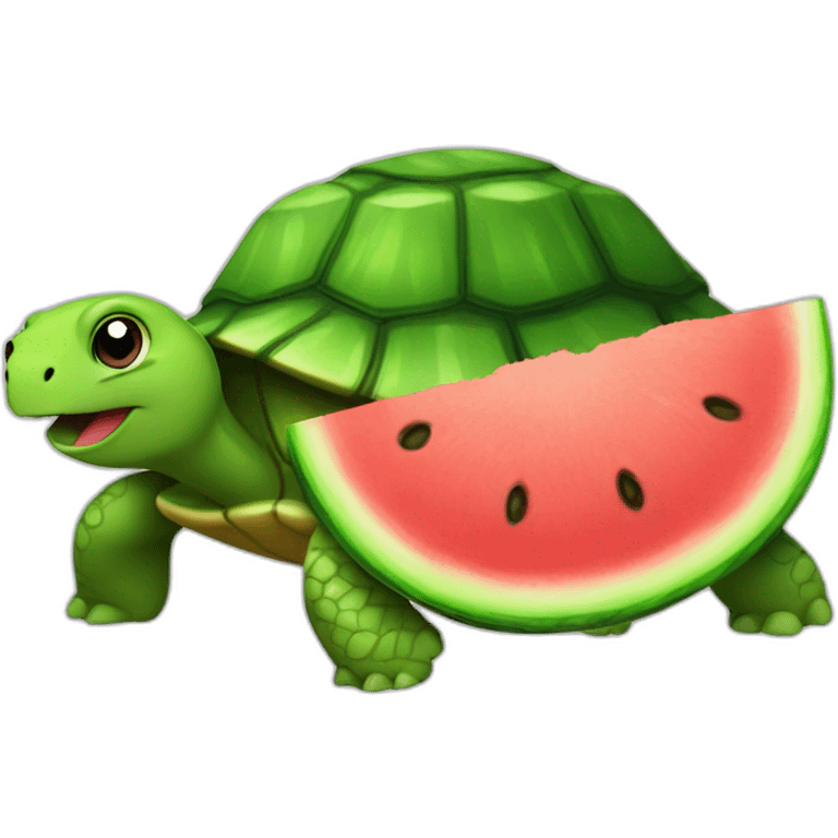 Turtle with a watermelon shell emoji