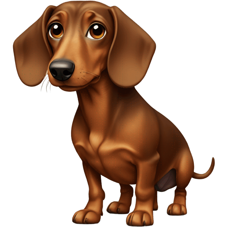 Brown dachshund  emoji