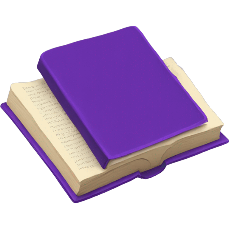 Open purple book  emoji