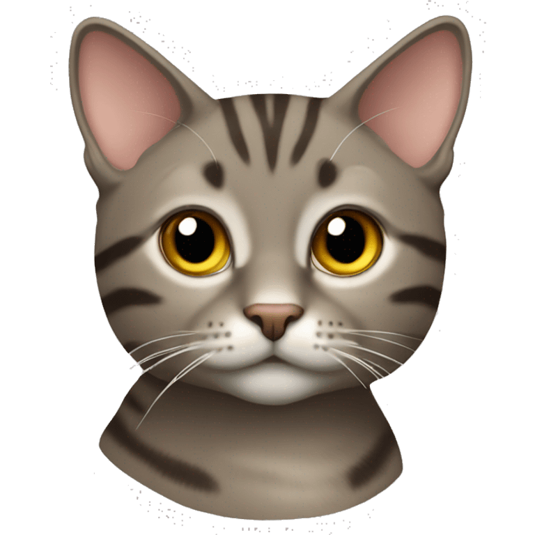 Brownish grey tabby cat  emoji